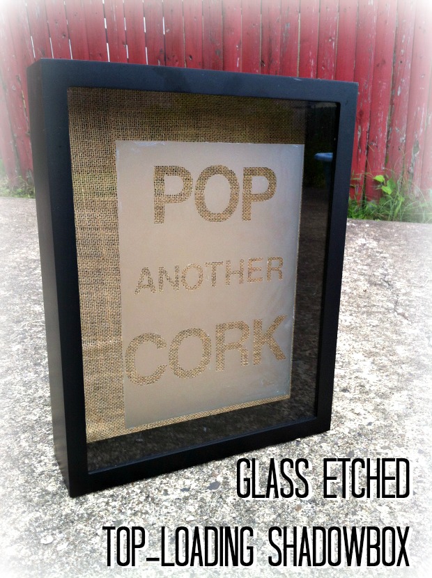 glass etched top-loading shadowbox